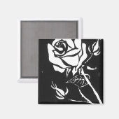 "Roos Alba" Floral Magnet (Voorkant / Achterkant)