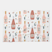 Roos ALL-day wijnliefhebbers patroon Theedoek (Horizontaal)