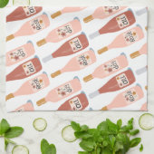 Roos ALL-day wijnliefhebbers patroon Theedoek (Gevouwen)