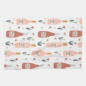 Roos ALL-day wijnliefhebbers patroon Theedoek (Horizontaal)