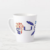 Roos Amerikaanse Vlag Blauw Persoonlijk Latte Mok (Linkerhoek)
