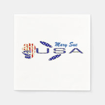 Roos Amerikaanse Vlag Blauw Persoonlijk