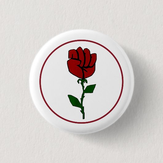roos anarcho-syndicalisme ronde button 3,2 cm (Voorkant)