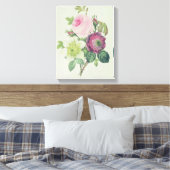 Roos, anemon en Clematide Canvas Afdruk (Insitu (Slaapkamer))