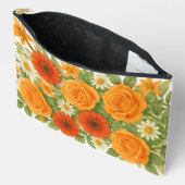 Roos, Anjer en Daisy Print Cut Naaizak Etui (Open)
