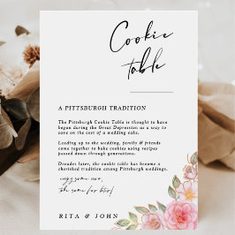 Roos Anjer Minimalistische Cookie Trouwbord Poster