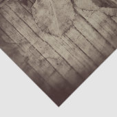 Roos  Antiek Sepia Brown ontleepingspagina Tissuepapier (Detail)