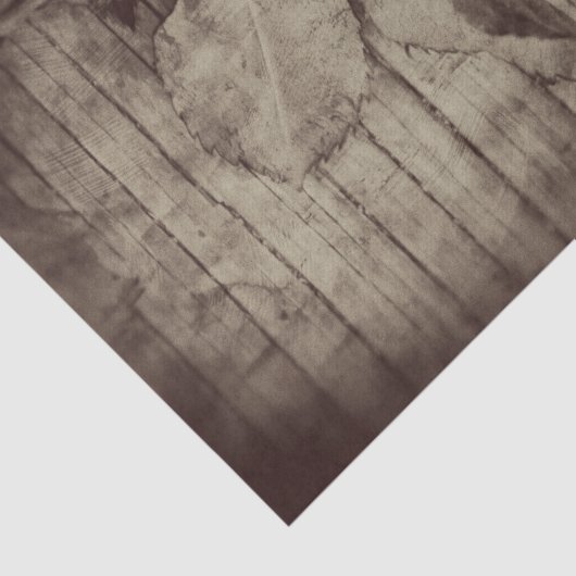 Roos  Antiek Sepia Brown ontleepingspagina Tissuepapier (Detail)