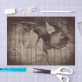 Roos  Antiek Sepia Brown ontleepingspagina Tissuepapier (Craft)