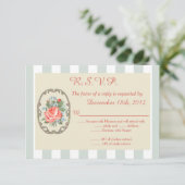 Roos Antiek Wedding 3.5x5 R.S.V.P. Antwoord (Staand voorkant)