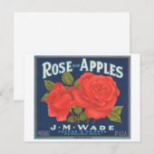 Roos Apples  Crate Label Briefkaart (Voorkant / Achterkant)