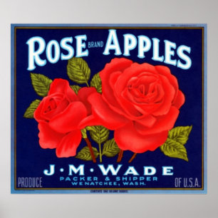 Roos Apples Wenatchee Washington Poster