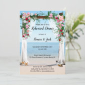 Roos Arbor Beach-repetitie binnenste uitnodiging (Staand voorkant)