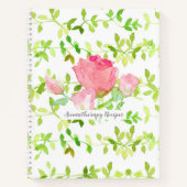 Roos aromatherapie receptenboek etherische oliën notitieboek (Voorkant)