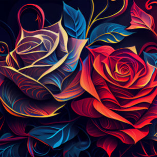 Roos Art. Bedrukte Rugzak