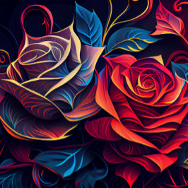 Roos Art. Bedrukte Rugzak