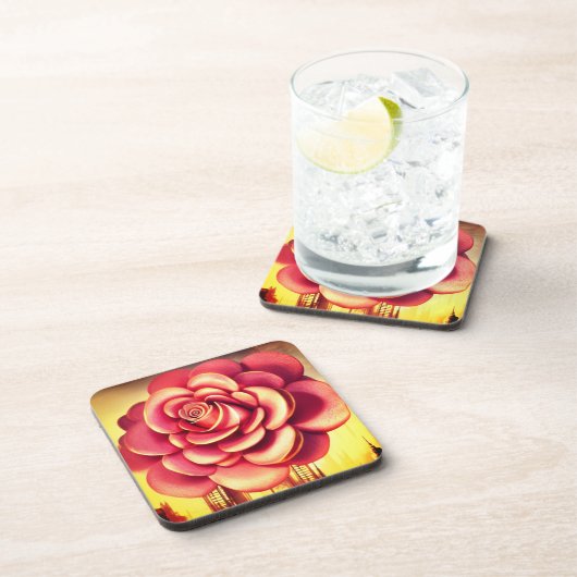 Roos Art. Bier Onderzetter (Rechterzijde)