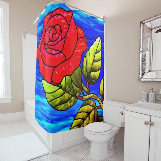 Roos Art. Douchegordijn (In situ)