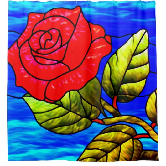 Roos Art. Douchegordijn (Voorkant)