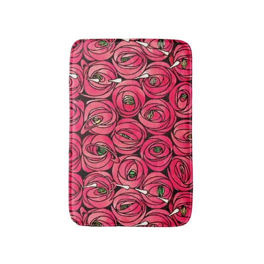 Roos Art Nouveau Rennie Macintosh Graphic Badmat (Voorkant Verticaal)