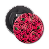 Roos Art Nouveau Rennie Macintosh Graphic Button Flesopener (Voorkant)