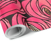 Roos Art Nouveau Rennie Macintosh Graphic Cadeaupapier (Rol Hoek)