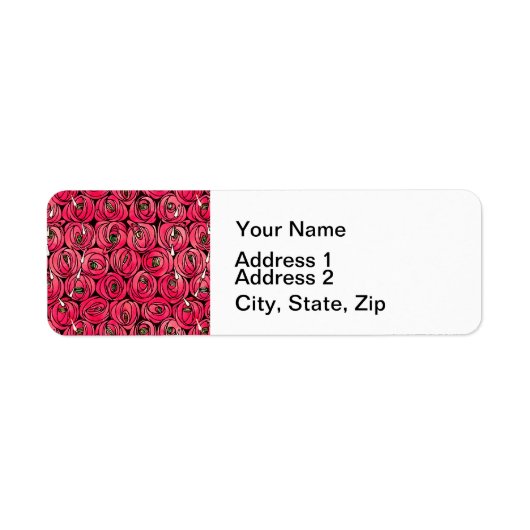 Roos Art Nouveau Rennie Macintosh Graphic Etiket (Voorkant)