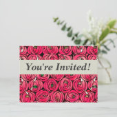 Roos Art Nouveau Rennie Macintosh Graphic Kaart (Staand voorkant)