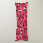 Roos Art Nouveau Rennie Macintosh Graphic Lichaamskussen (Achterkant (Verticaal))