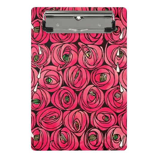Roos Art Nouveau Rennie Macintosh Graphic Mini Klembord (Voorkant)