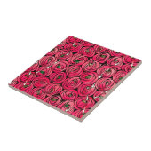 Roos Art Nouveau Rennie Macintosh Graphic Tegeltje (Zijkant)