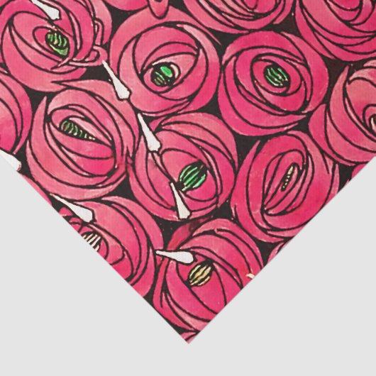 Roos Art Nouveau Rennie Macintosh Graphic Tissuepapier (Detail)