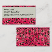 Roos Art Nouveau Rennie Macintosh Graphic Visitekaartje (Voorkant / Achterkant)