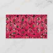 Roos Art Nouveau Rennie Macintosh Graphic Visitekaartje (Achterkant)