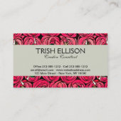 Roos Art Nouveau Rennie Macintosh Graphic Visitekaartje (Achterkant)