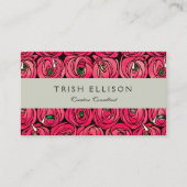 Roos Art Nouveau Rennie Macintosh Graphic Visitekaartje (Voorkant)