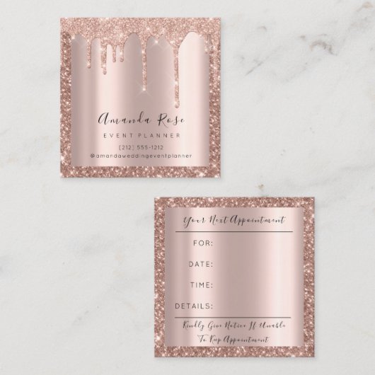 Roos Artist Event Planner Lashes  maken Afsprakenkaartje (Voorkant / Achterkant)