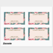 Roos Auteur Handtekening Boekplaat Rechthoekige Sticker (Vel)