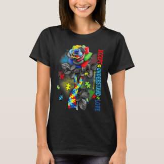Roos Autism Awareness Accepteert Understanding Lov T-shirt