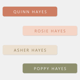 Roos Autumn Colors Name Labels