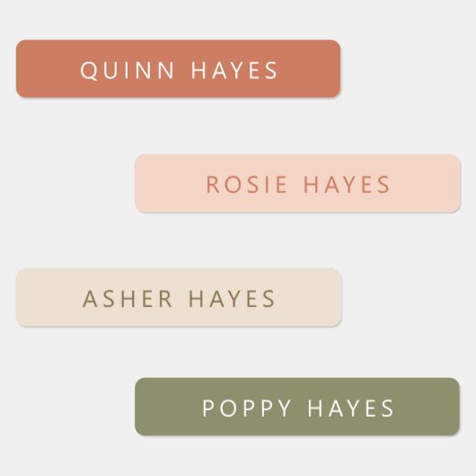 Roos Autumn Colors Name Labels (Groep)