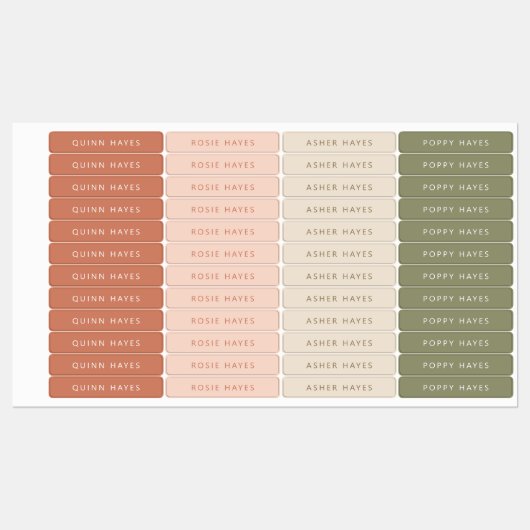 Roos Autumn Colors Name Labels (Vel)