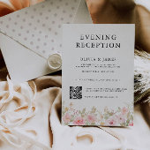 Roos Avondreceptie met QR code rsvp Kaart