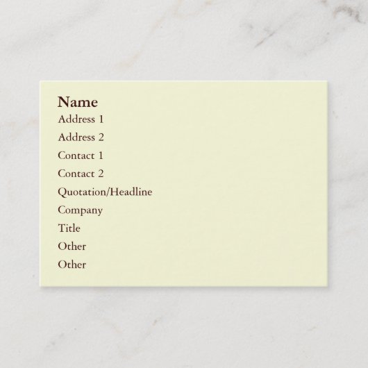 Roos Avunclover Nostalgisch Patroon Visitekaartje (Voorkant)