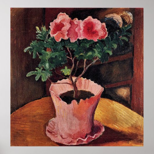Roos Azaleas door August Macke Poster (Voorkant)