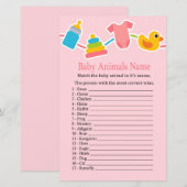 Roos Baby Baby-dieren Naam (Voorkant / Achterkant)