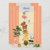 Roos Baby Beer verjaardag Kaart (Voorkant / Achterkant)