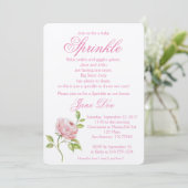 Roos Baby Kaart (Staand voorkant)