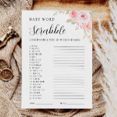 Roos Baby shower spel – Word scramble Kaart