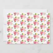  Roos Baby shower Tea Party Uitnodiging (Achterkant)